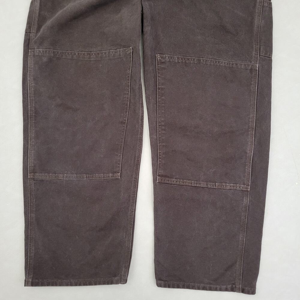 Y2k Carhartt Bib Overalls Brown Double Knee R06 DKB Unlined Workwear 44x32 - Picture 13 of 13
